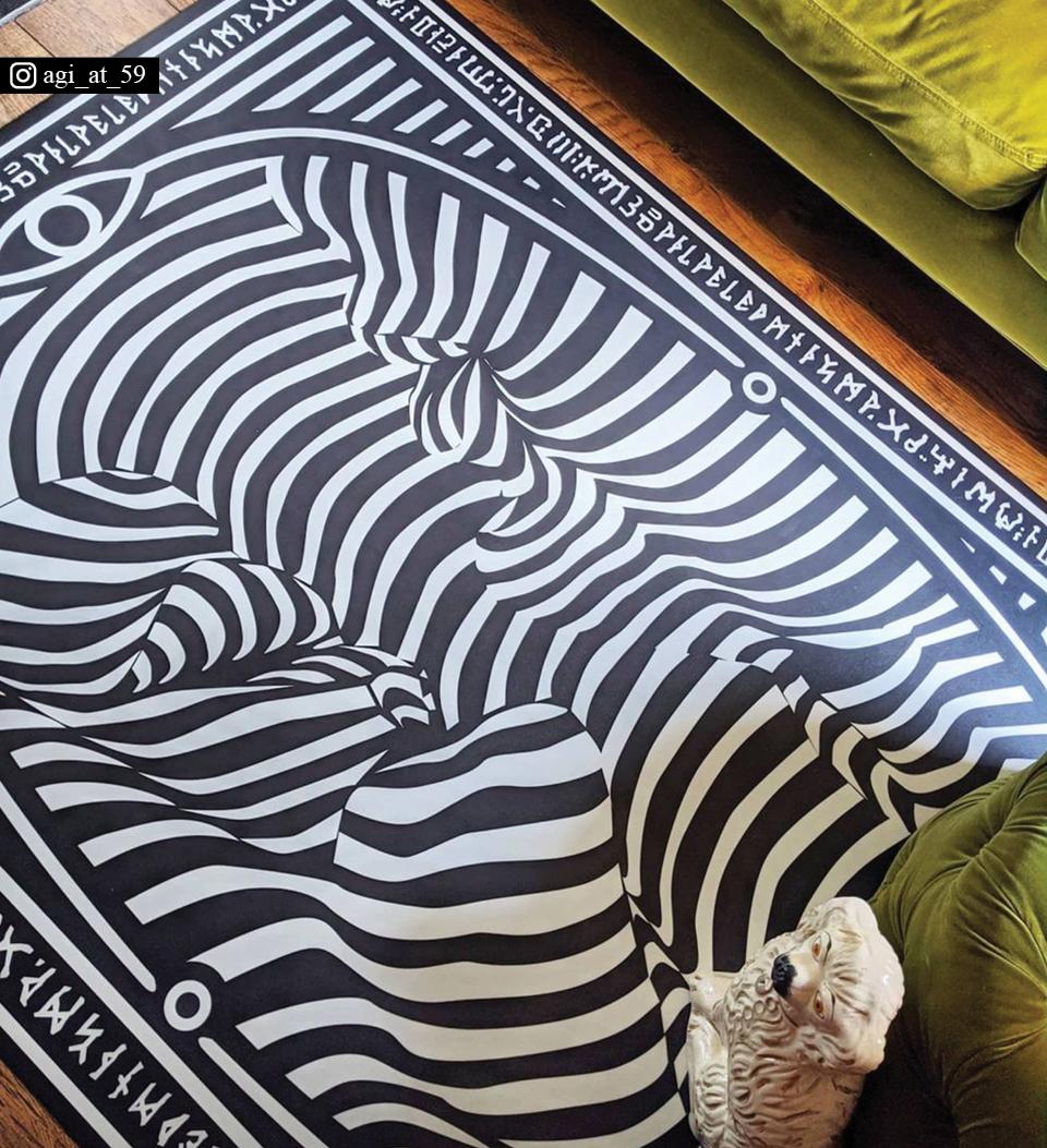 Breath Floor Art Vinyl Rug Image