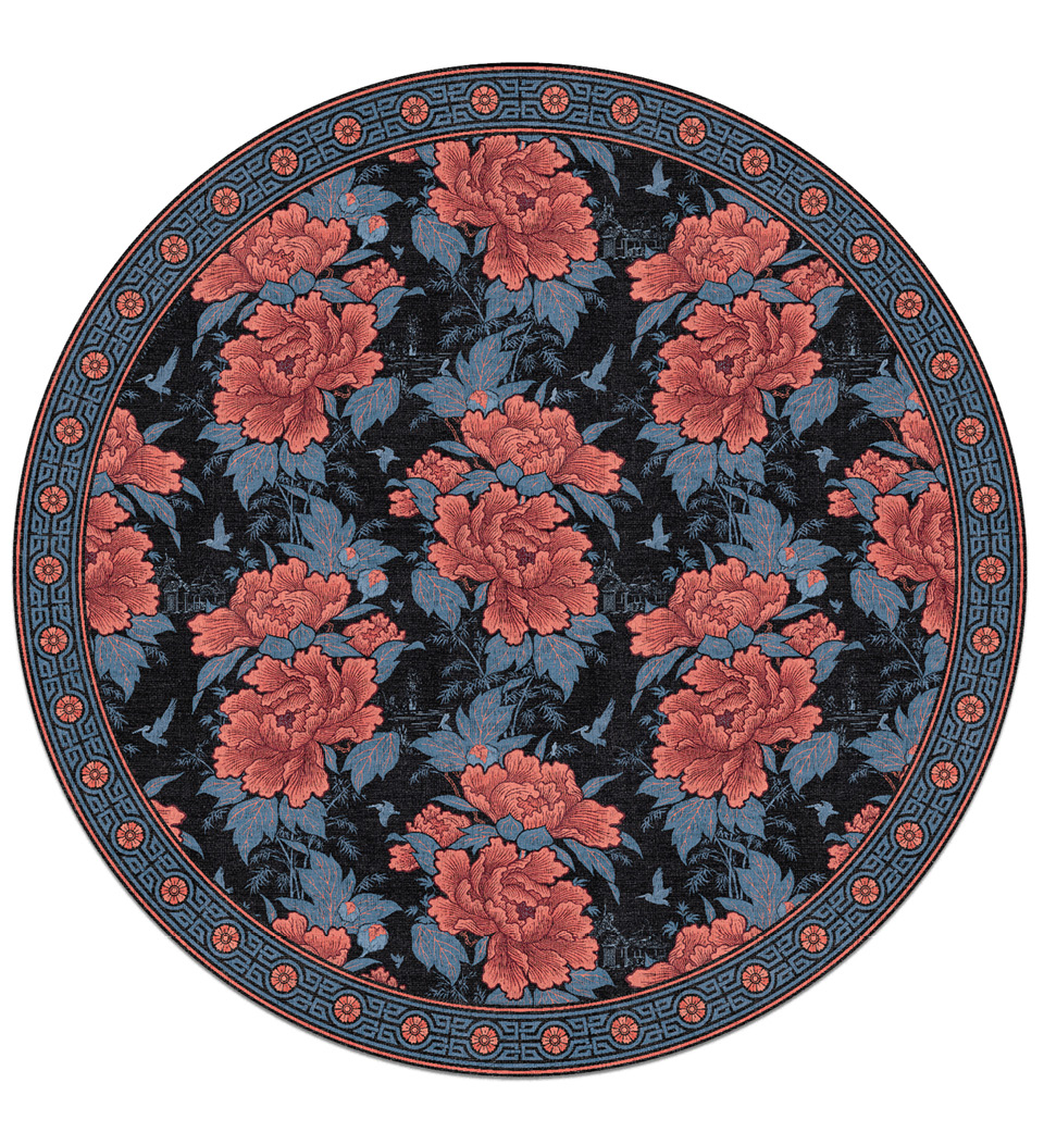 Bloomin’ Marvellous Round Vinyl rug Image