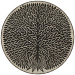 Tree of Life Black Round Vinyl Placemat Image